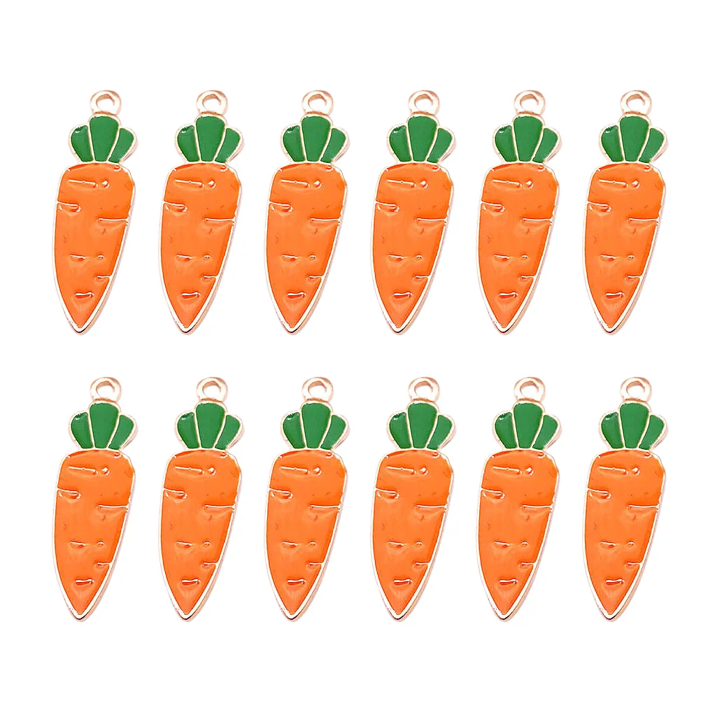 

50 шт. аксессуары для моркови Шарм из сплава Мини бусины мультяшный Кулон Аксессуар Пасхальный плоский