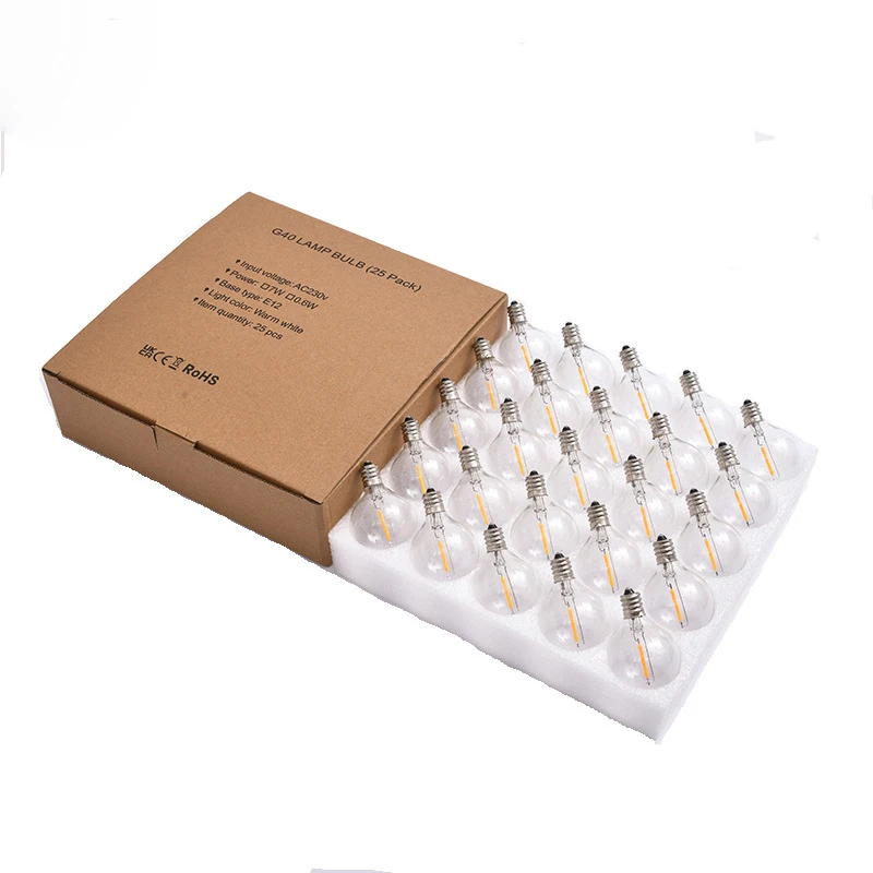 Pаспродажа Сменные светодиодные лампы G40 E12 с винтовым основанием, противоударсветодиодный светодиодные шариковые лампы, светильник ильник для улицы, ...