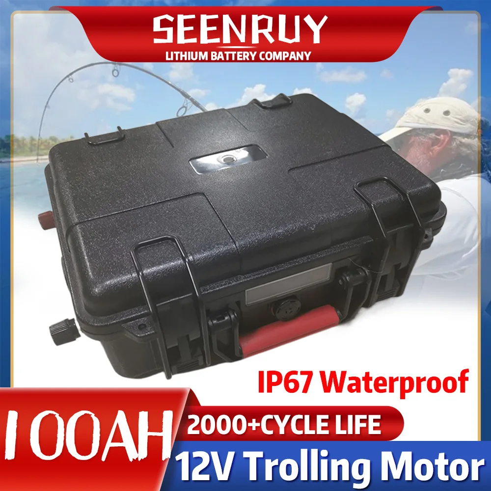 

Waterproof Rechargeable 12V 60Ah 80Ah 120Ah 150Ah 180Ah 200Ah Lithium Ion Battery for Trolling Motor Boat Propeller+10A Charger
