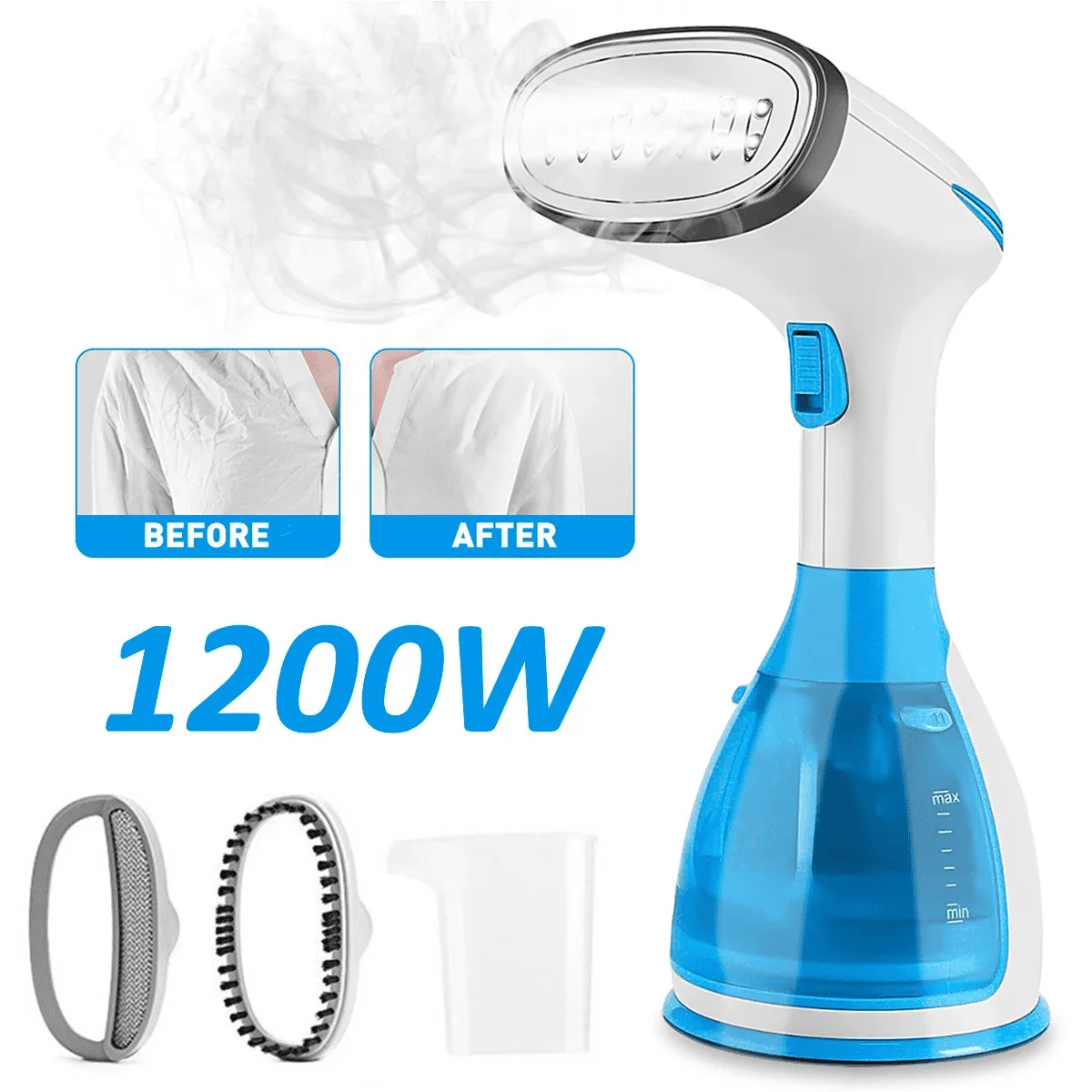 

Steamer for Clothes, 1200W 15s Heat up Handheld Garment Steamer,Dual-Use Clothes Fabric Wrinkles Steamer, Fabric Wrinkles Remove