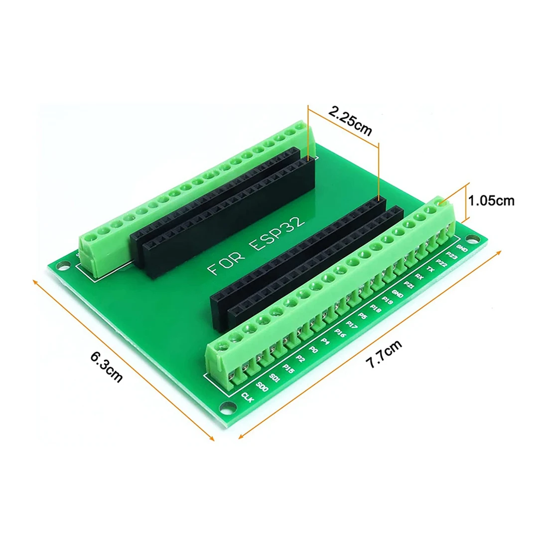 Фото ABGN 2 шт. платы-адаптеры GPIO 1 на 2 для 38-контактной узкой версии платы разработки микроконтроллера ESP-32 №4
