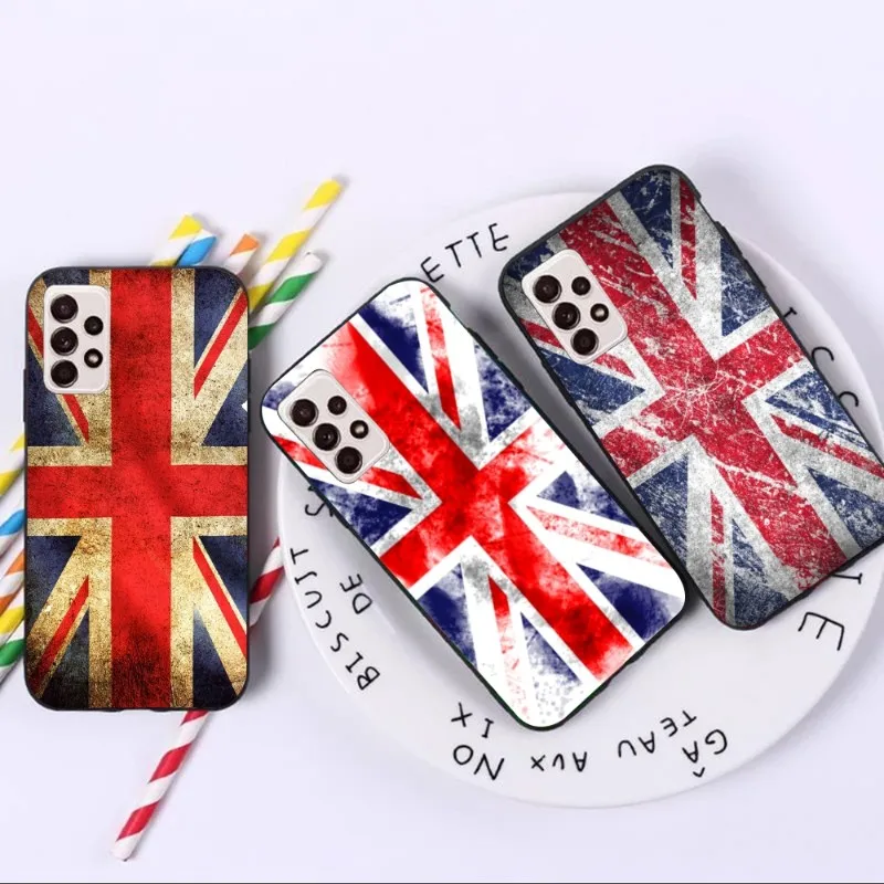 

Чехол для телефона с британским флагом для Samsung A91 A81 A73 A72 A71 A30S A20 A12 A13 A52 A53 4G