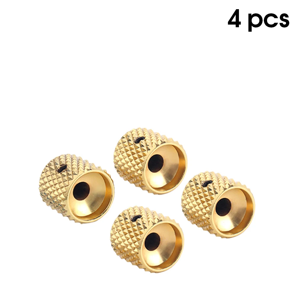 

4 Pieces Guitar Metal Knob Non-slip-Anti-slip Volume Control Caps Replacing Parts Musical Instrument Supplies for LP TL