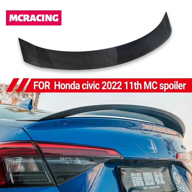 for Honda 11th generation Civic spoiler Civic 2021 2022 FE1 ABS Car Styling Rear Trunk Spoiler Deflector Refit Accessories