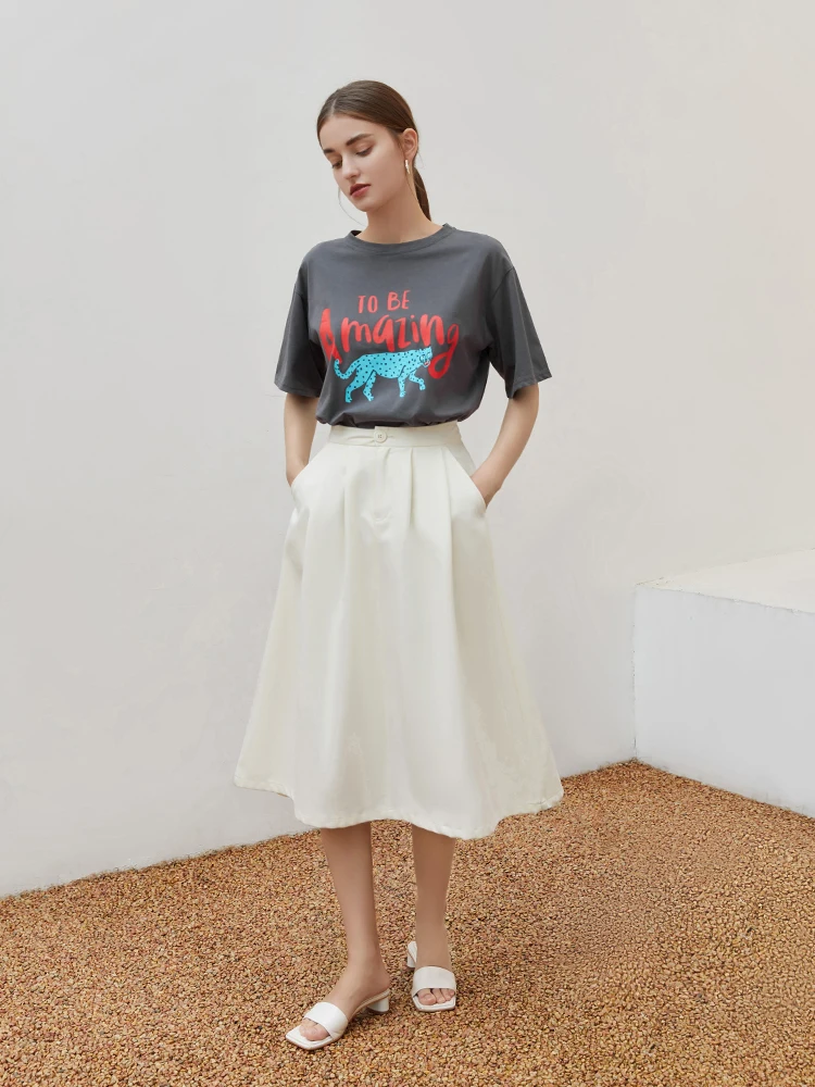 Женская Офисная футболка FSLE из 100% хлопка милая крутая зеленая и серая женский