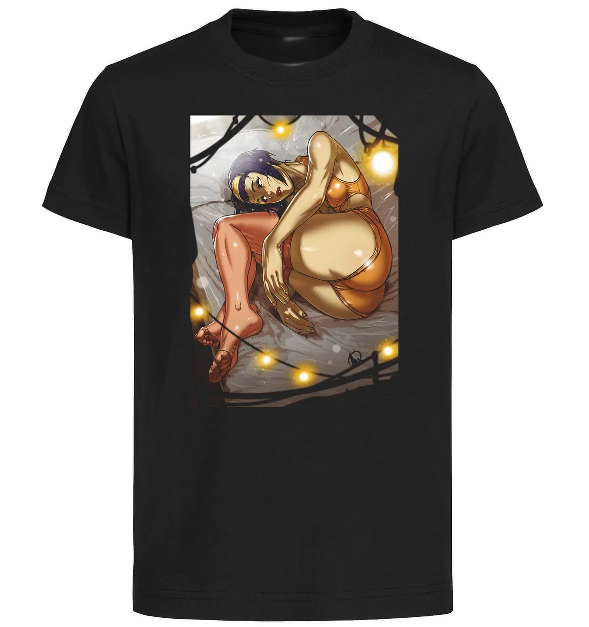 Футболка чёрная серая белая Ganassa Cowboy Bebop Faye Valentine