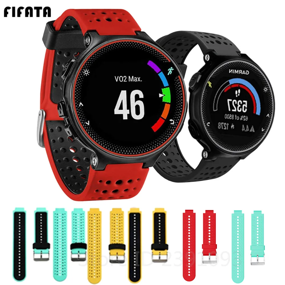 Силиконовый ремешок для наручных часов Garmin Forerunner 235 220 230 620 630 наружного дышащего