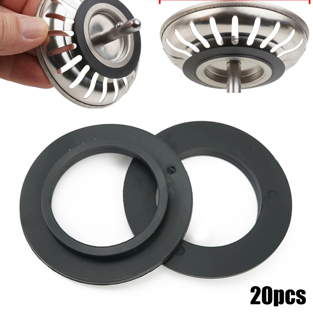 

20pcs Rubber Seal Washer Gasket For Faucet Basket Strainer Plug O Ring Sink Drain Rubber Gasket Rubber Seal Kitchen Accessories