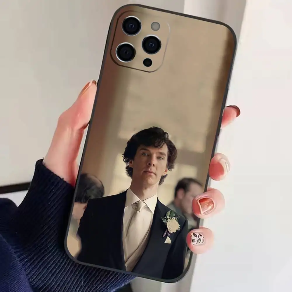 Чехол для телефона S-Sherlock H-Holmes для iPhone 17, 16, 15, 14, 13, 12, 11 Plus, Pro, мягкий силиконовый, черный (art.: 3920daecfa421) - 3920daecfa421