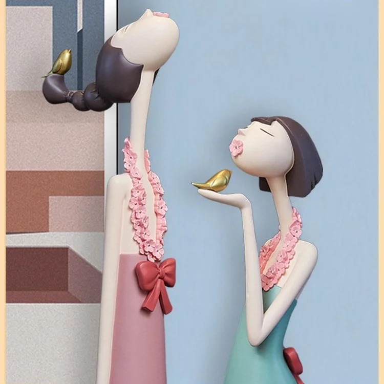 

Европейская креативная Милая Цветочная девушка, украшение со вкусом, искусственная скульптура для гостиной, вход, праздничный подарок, укр...