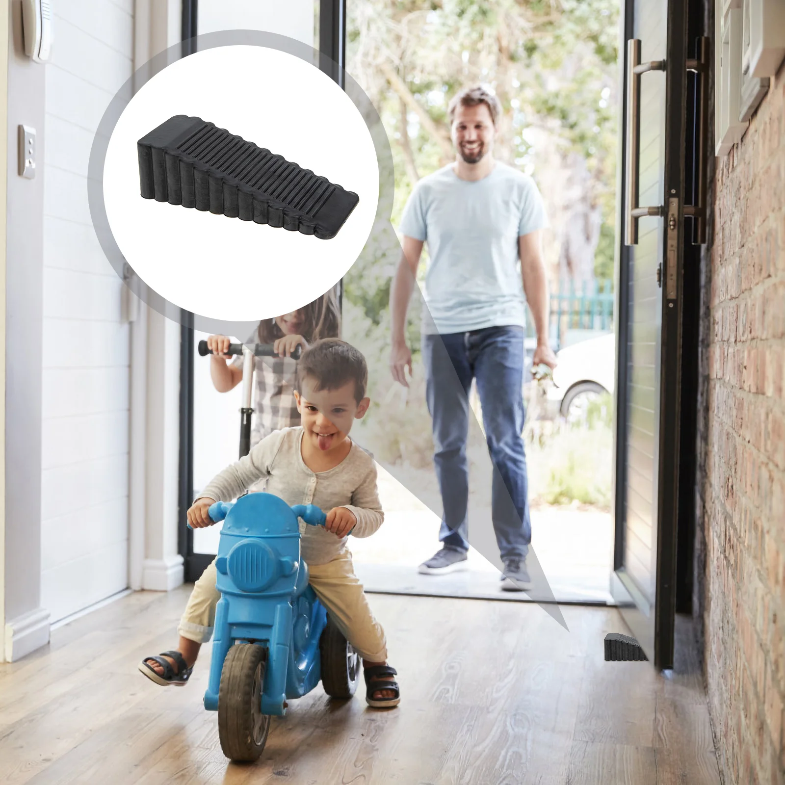 

10pcs Child Safety Door Plug Rubber Door Stop Portable Door Wedge Blocker