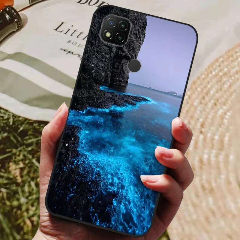 Чехол для Redmi 9C NFC силиконовый мягкий чехол телефона с изображением Льва волка Xiaomi