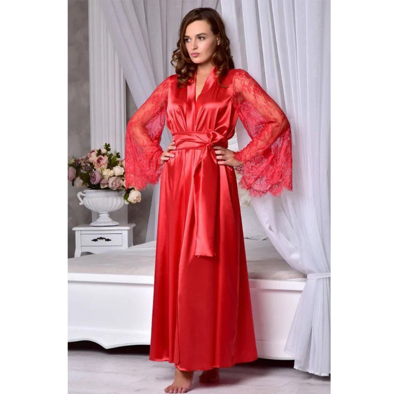 Intimate Emporium Erotic Lingerie Ladies Sexy Ice Silk Large Size Pajamas Nightdress Silk Robes for Women Night Gown Lingerie