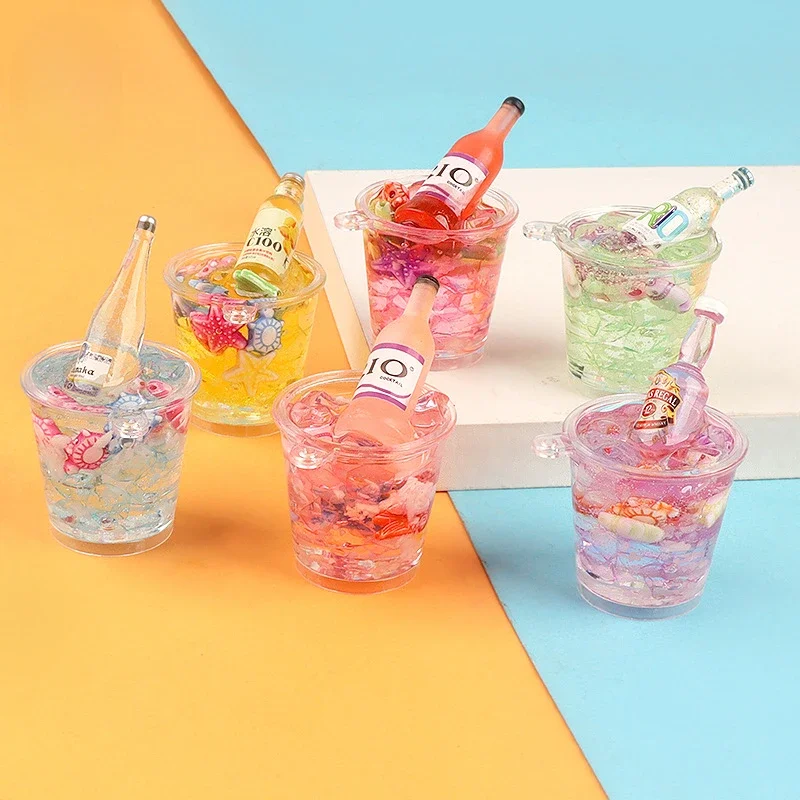 3D светящиеся флаконы со льдом для напитков декоративные детали из смолы