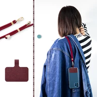 universal crossbody patch phone lanyards mobile phone strap lanyard 6 colors soft rope for cell phone hanging cord