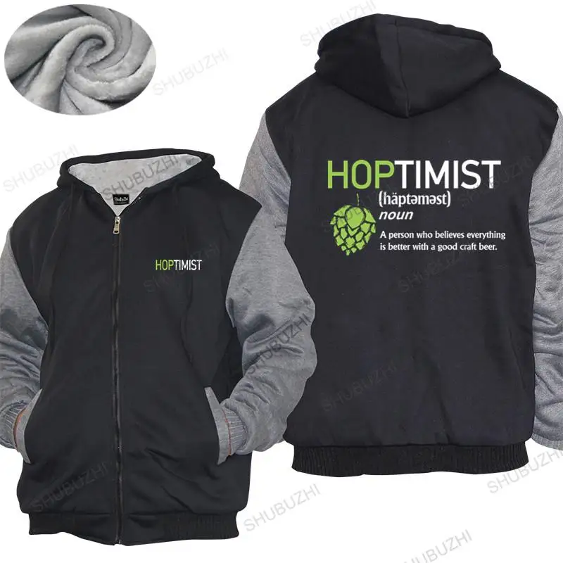 

Mens winter cotton warm coat Hoptimist Definition shubuzhi thick hoody for Brewer and Craft Beer Lover male cotton hoodie