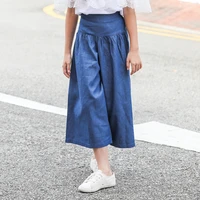 2022 summer new school girls wide leg jeans high waist korean girls pants solid color fashion street casual pants 110 170cm