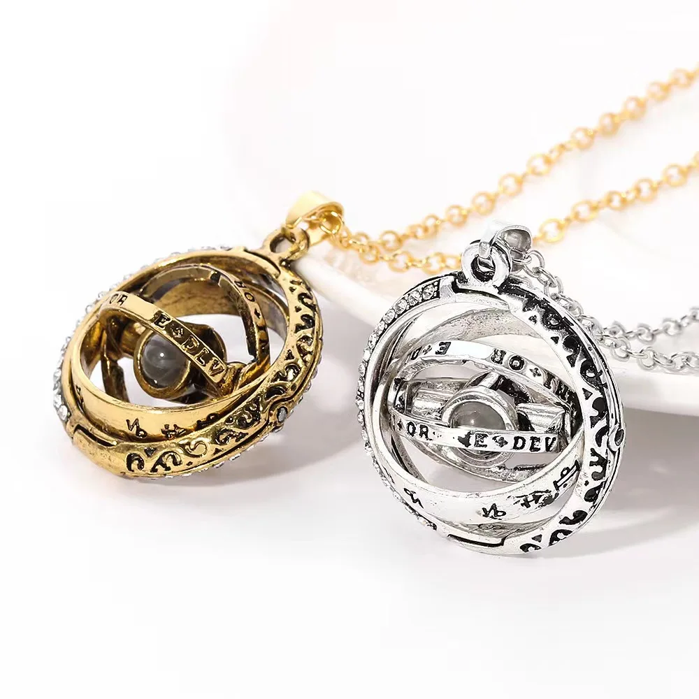 

Personalized Astronomical Ball Projection Necklace Custom Men Women 100 Languages I Love You Rotatable Pendant Necklaces Jewlery