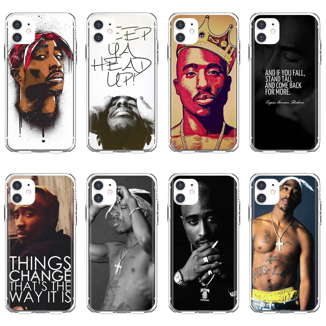 

Phone Case Rap-Singer-2Pac-Tupac-Amaru-Shakur-Art For iPod Touch iPhone 10 11 12 Pro 4S 5S SE 5C 6 6S 7 8 X XR XS Plus Max 2020