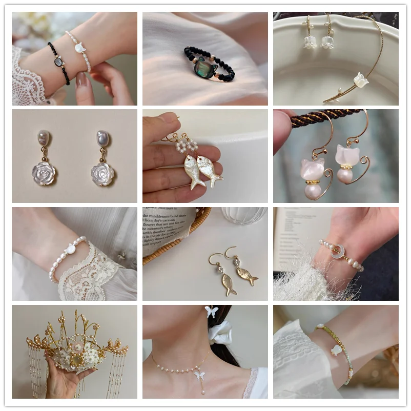 Подвеска в виде натуральной ракушки с цветами черная желтая белая из