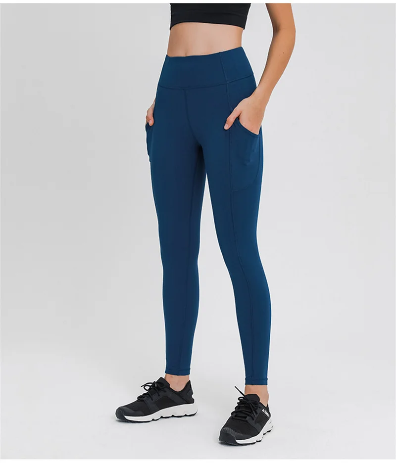 

Luluwomen Premium High Waist Side Pocket Yoga Pants Stretch Fitness Leggings Plus Size Loose Soft Leggings Jogging Workout Wear