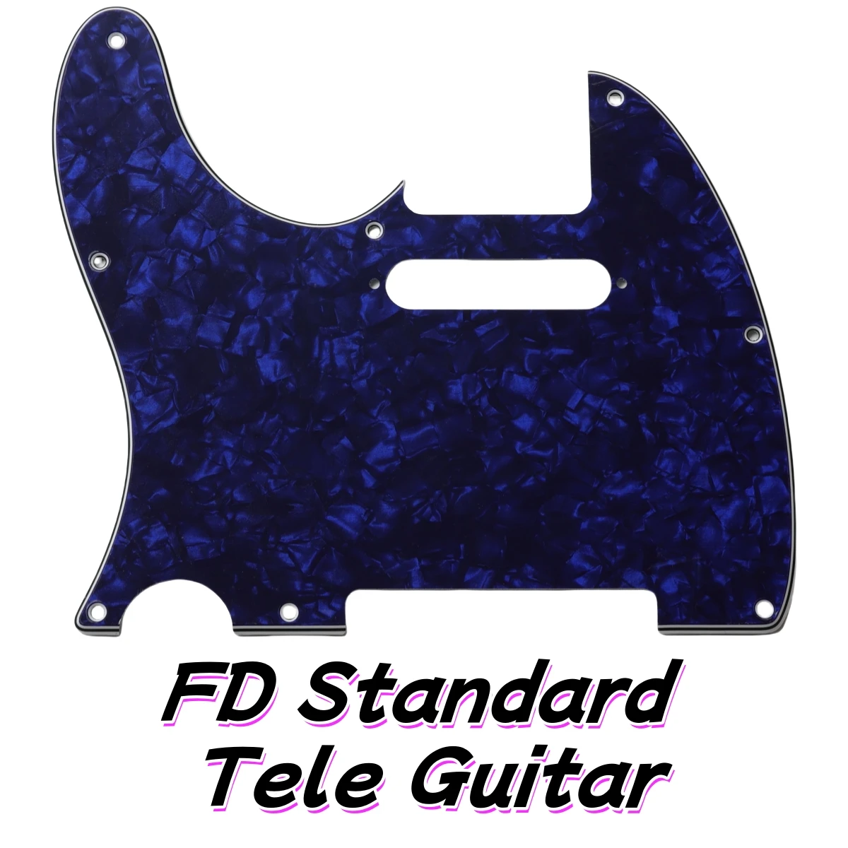 Фото Feiman Custom Parts - Для леворуких гитаристов (США) FD 8 отверстий для винтов, стандартная пикгард-защитная пластина для гитары Tele 2000, многоцветный выбор 2 №1