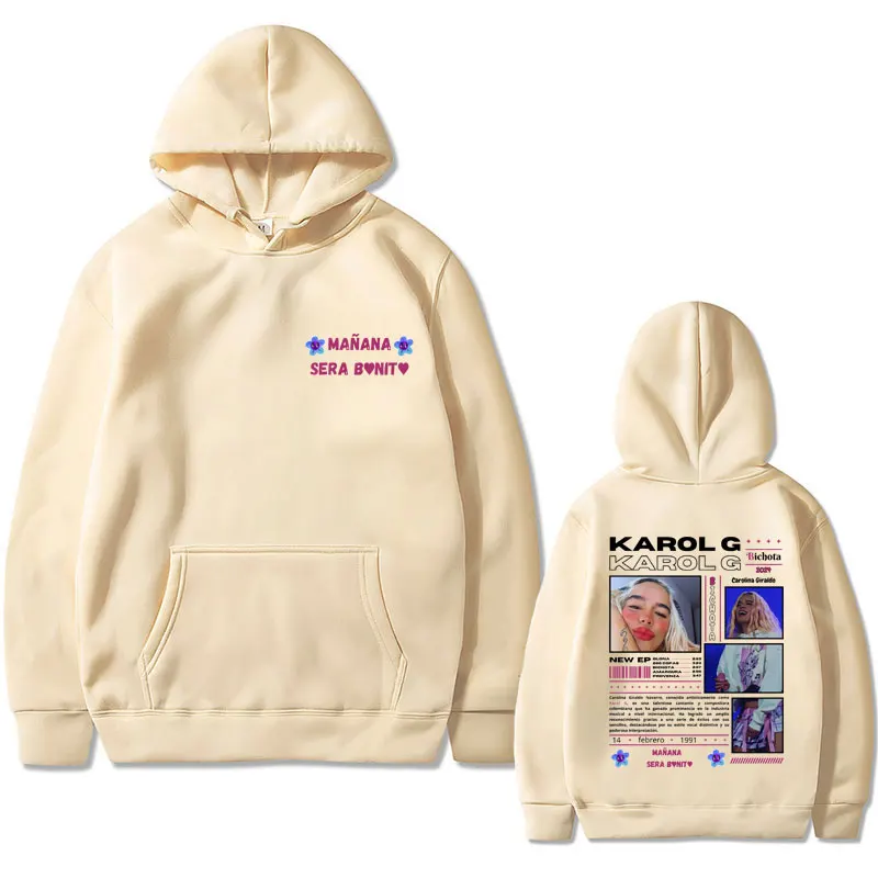 Толстовка с капюшоном для мужчин и женщин популярный известной певицы Карол G