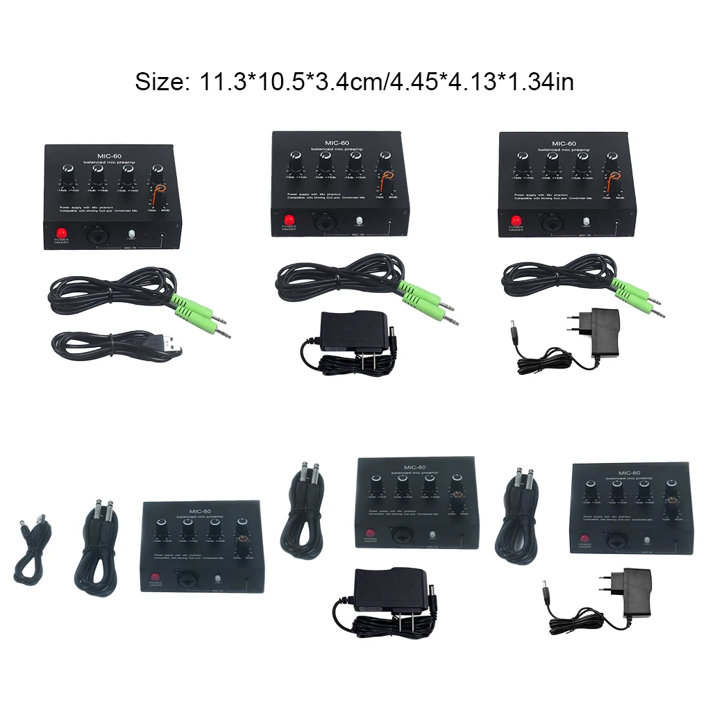 Средне-низкочастотный микрофон с микрофонным предусилителем мощности 48 В