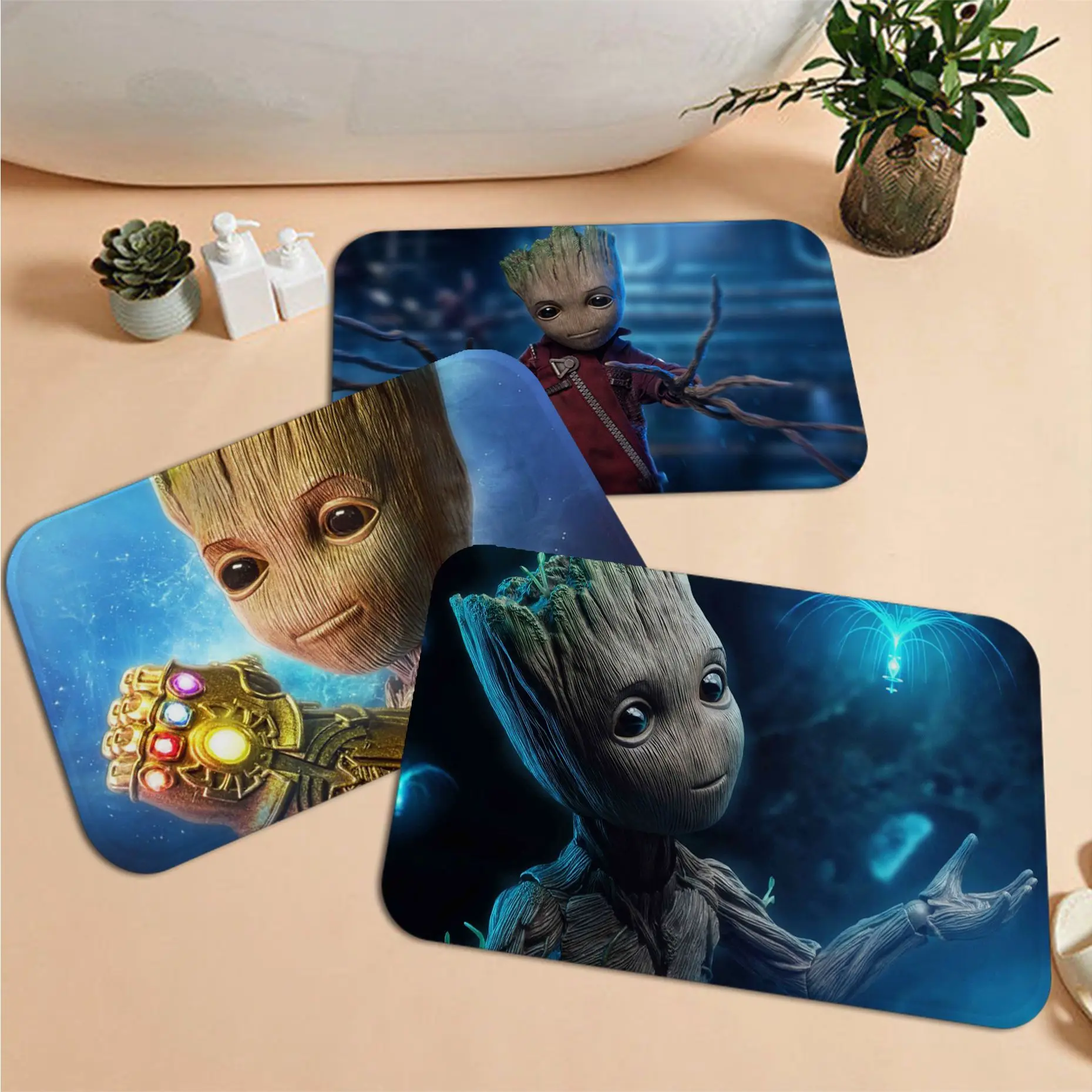 

Disney Movie Guardians Of The Galaxy Baby Groot Long Rugs Rectangle Soft Badmat Front Door Indoor Outdoor Mat Household Carpets