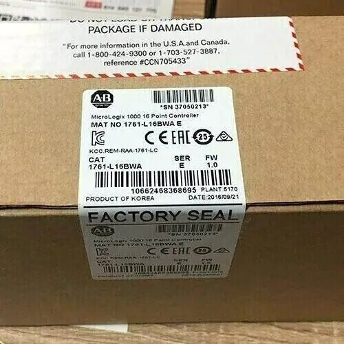 

Новый заводской герметичный контроллер AB 1761-L16BWA /E микрологиx 1000 16 Pt