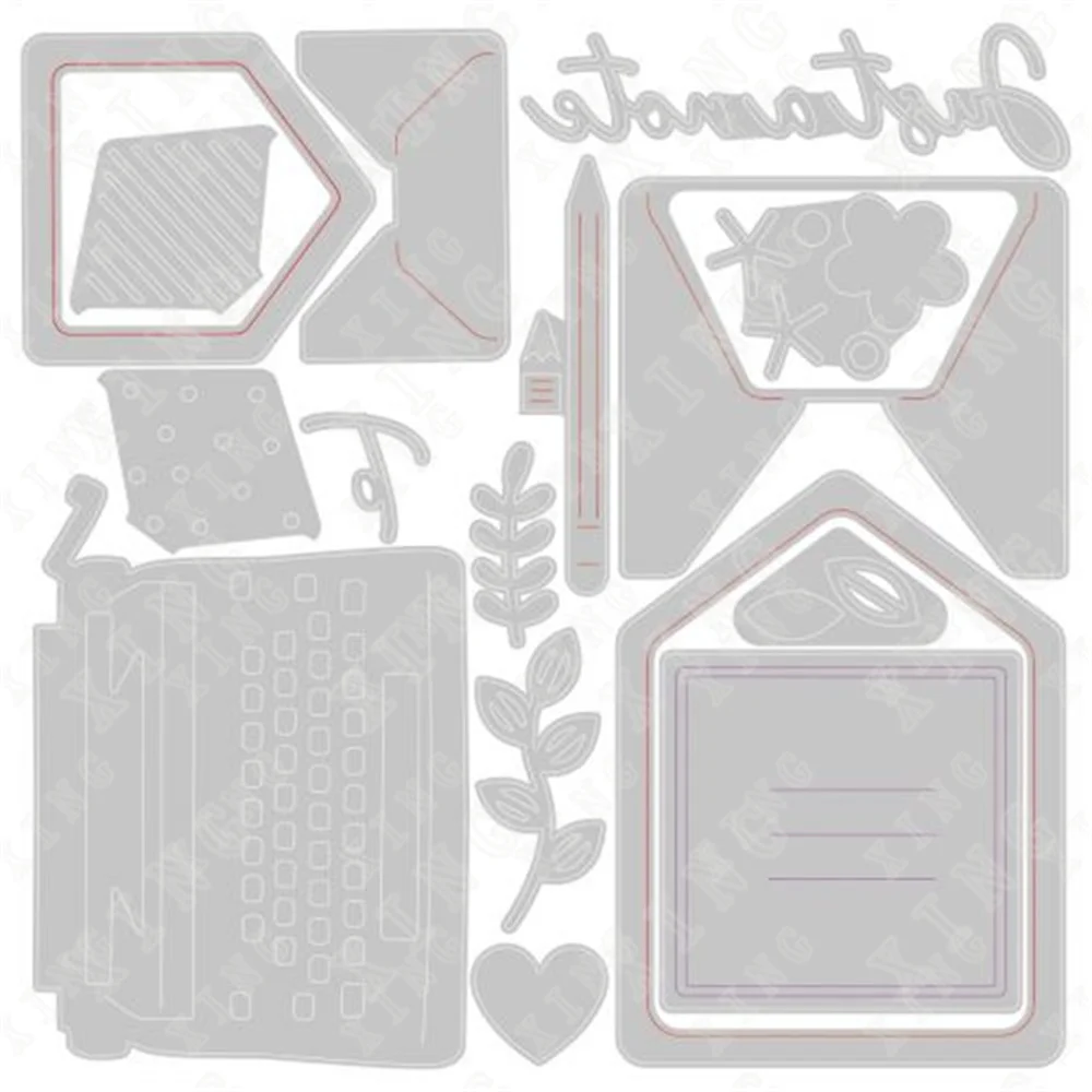 

New Flower Lefa Envelope Metal Cutting Dies Scrapbook Diary Decoration Stencil Embossing Template Diy Greeting Card Handmade