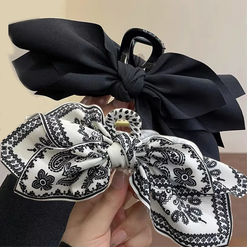 Заколки для волос в богемном стиле с большим бантом Женские винтажные