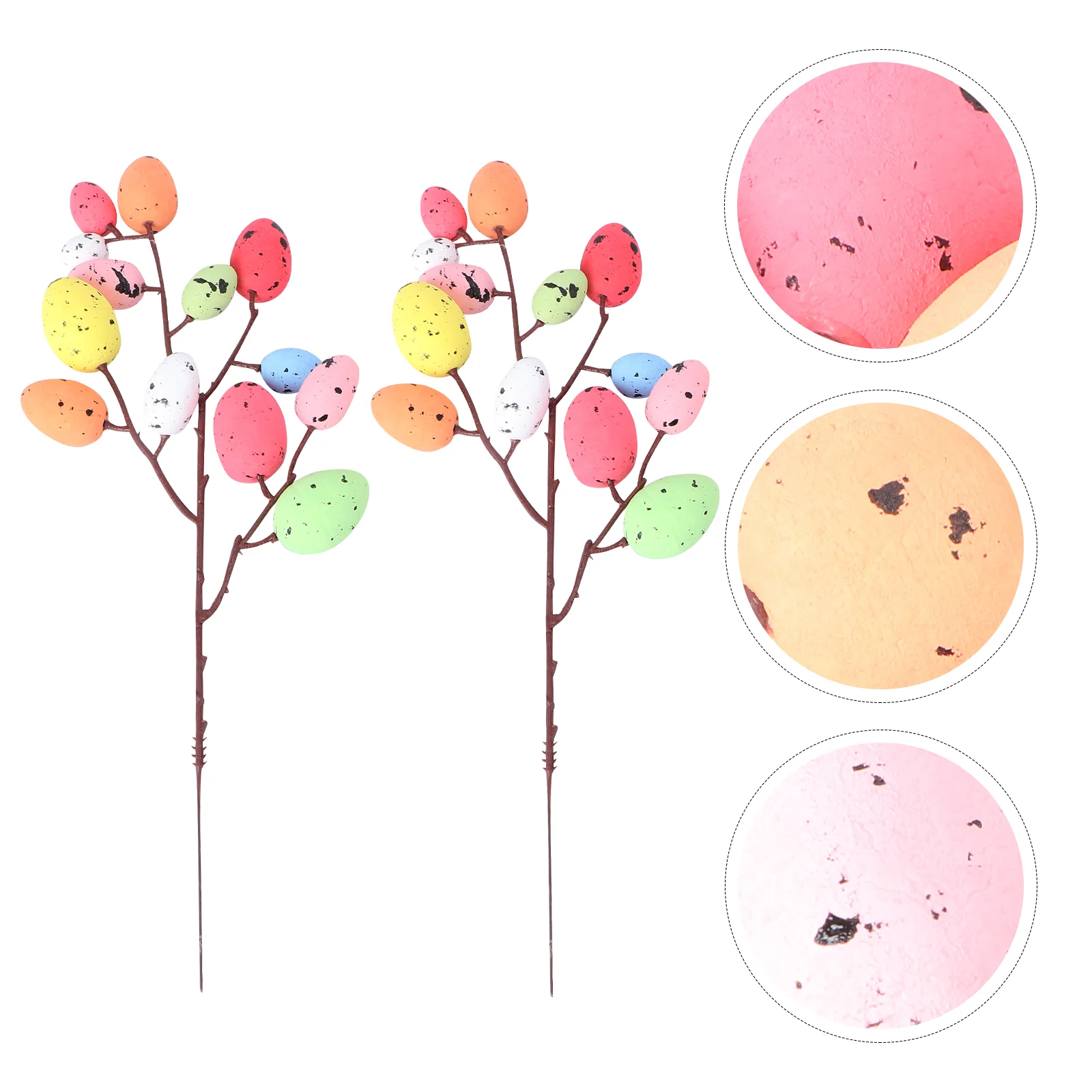 

Easter Egg Tree Flower Pick Ornament Branch Stem Floral Spring Eggs Garland Picks Decorative Artificial Decor Centerpiece Diy