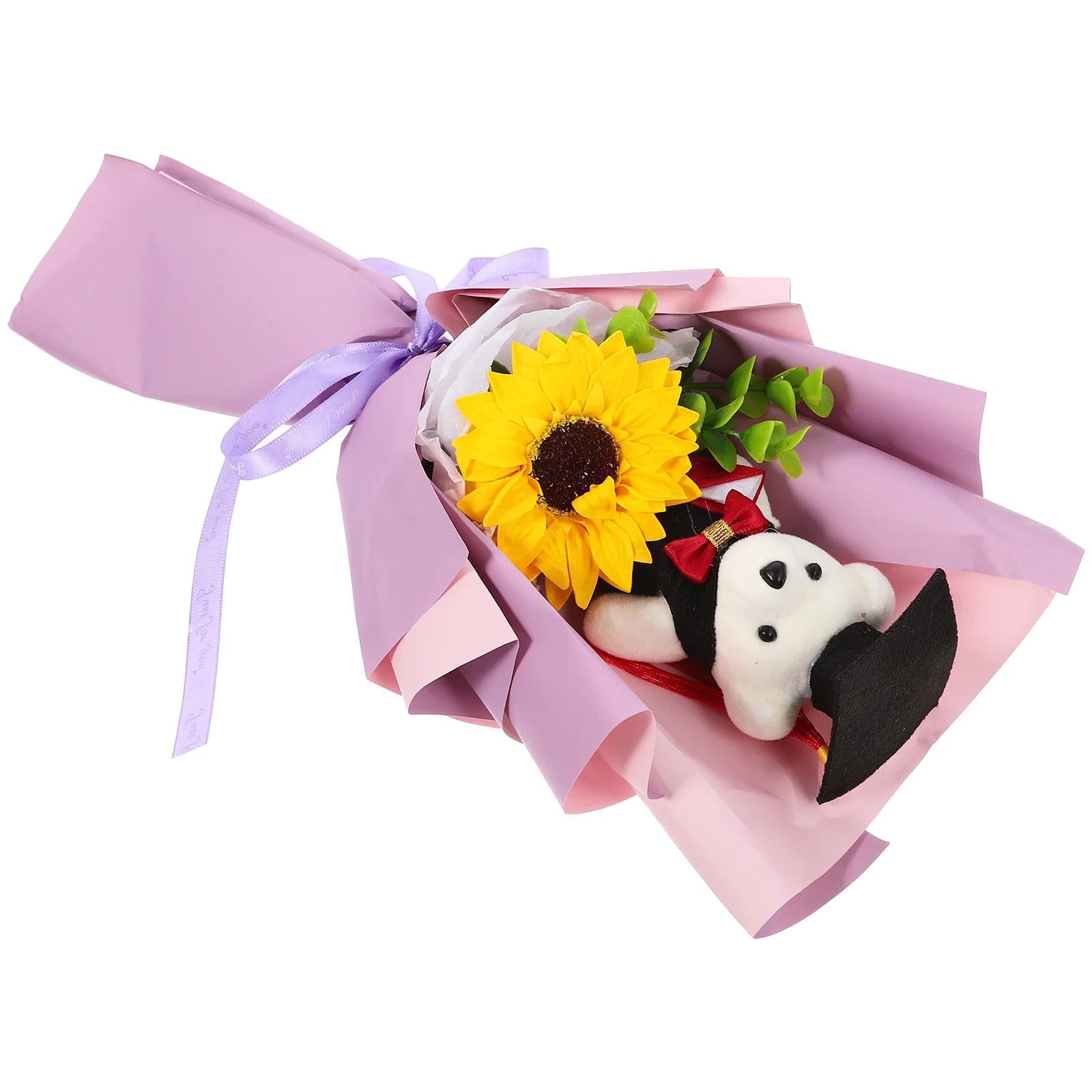 

Dr Bear Bouquet Flower Banquet Figurine Graduation Gift Presents Adorable The