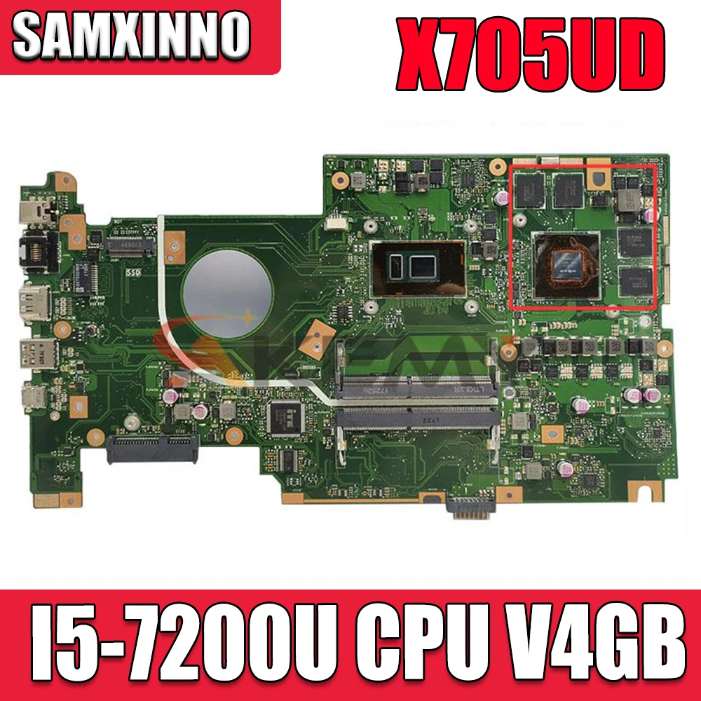 

New X705UD Motherboard For Asus VivoBook X705UDR X705U Laptop Motherboard I5-7200U GTX1050-4GB 100% original Mainboard