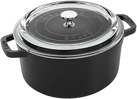 

Iron Dutch Oven 4-qt Round Cocotte with Glass Lid, France, Serves 3-4, Cherry Takoyaki pan Silicone for air fryer in Cake pan f
