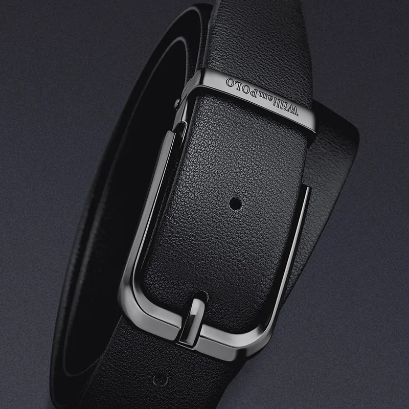 Trendy style men's needle buckle belt genuine leather versatile fashion belt personalized simple belt