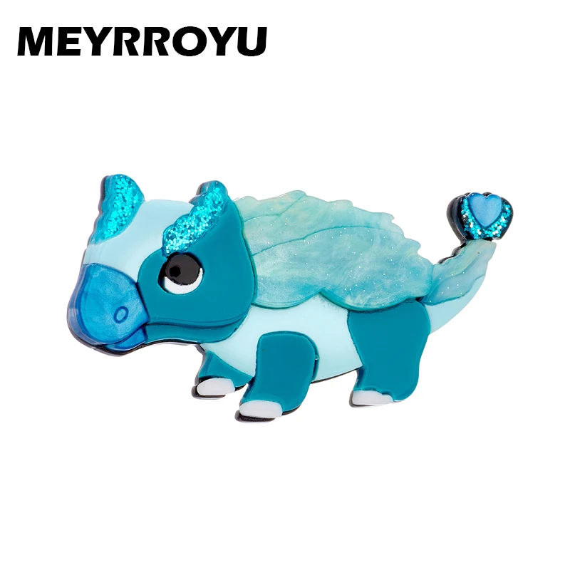 

MEYRROYU Lovely Dinosaur Shape Women Pins Brooches Acrylic Material Cute Style Animal Woman Brooch Casual Jewelry for Girls Gift