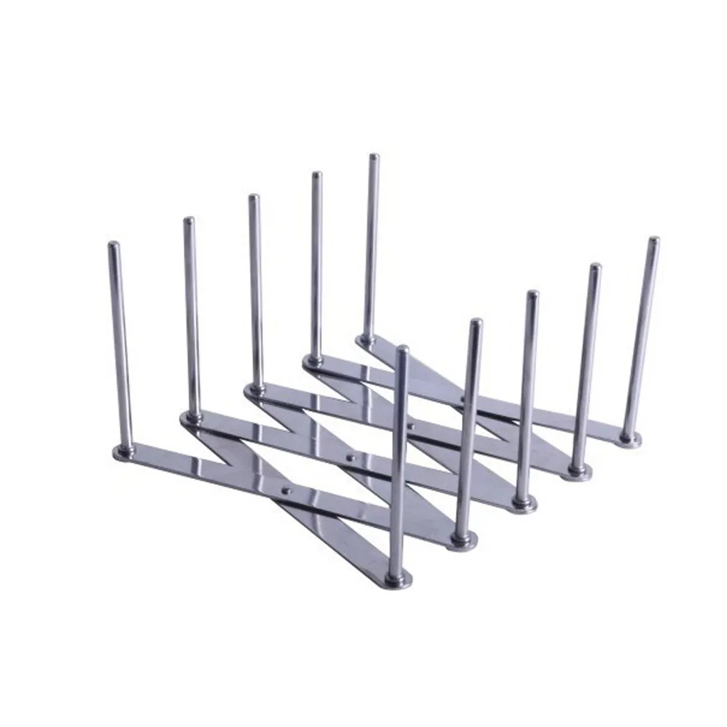 

Extendable Pot Lid Holders Multipurpose Steamer Rack Flexible Plate Organizer Stainless Steel Adjustable Tray Holder