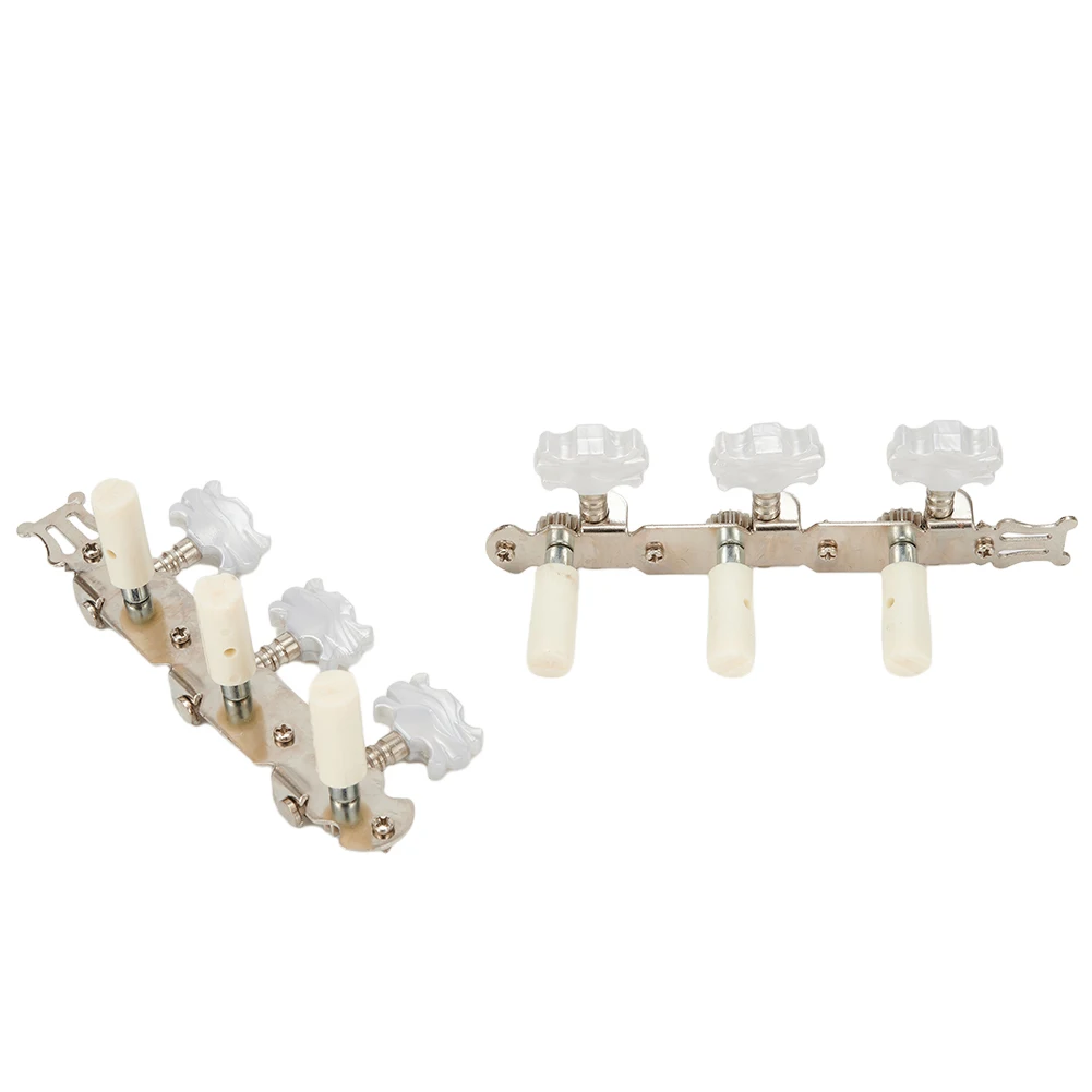 

Classical Guitar Tuners Keys Practical Replacement 1 Pair 35mm 8 Screws ABS Durable For Guitar Tuning Brand New