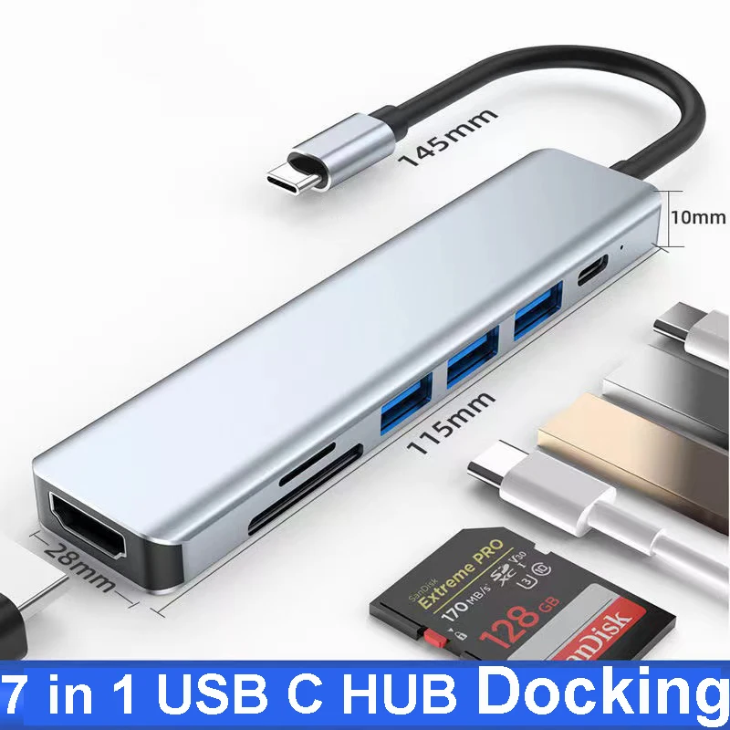 Разветвитель USB C-концентратора типа C для док-станции HD Thunderbolt 3 адаптер с