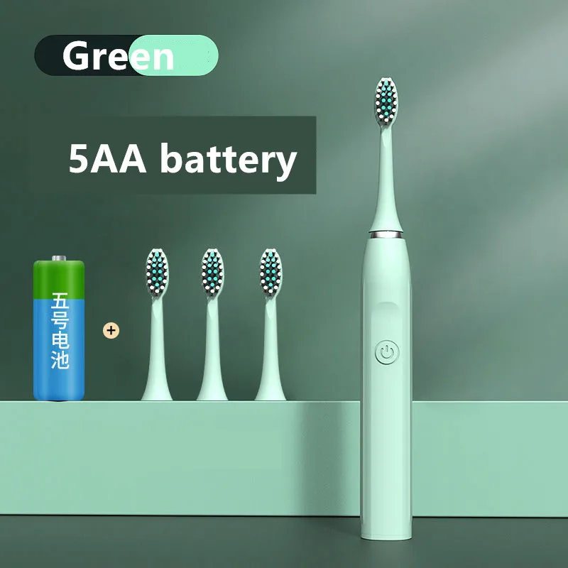 

Зубная щетка электрическая звуковая для взрослых, перезаряжаемая Водонепроницаемая с 3 насадками и таймером, зарядка через USB, IPX6