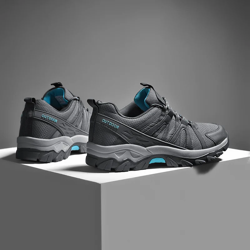 HIKEUP Men's Hiking Shoes Durable Walking Sports Shoes Outdoor Trekking Sneakers for Men Fishing Camping Jogging Footwear