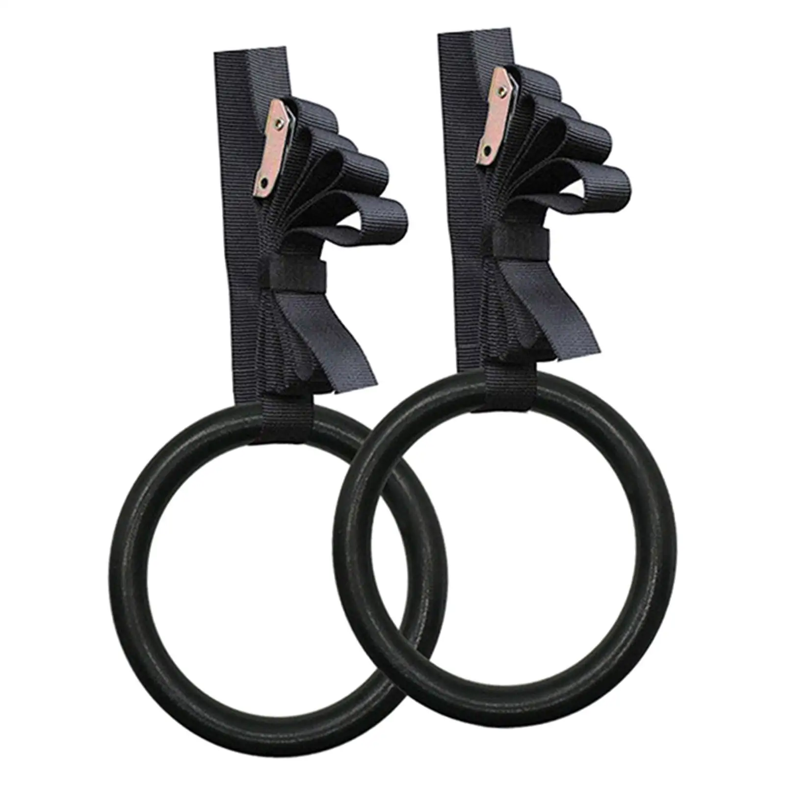 

2Pcs Gymnastic Ring with Straps Unisex Sports Equipment Adjustable Gym Ring for Muscle Ups Home Training Core Workout Exercising