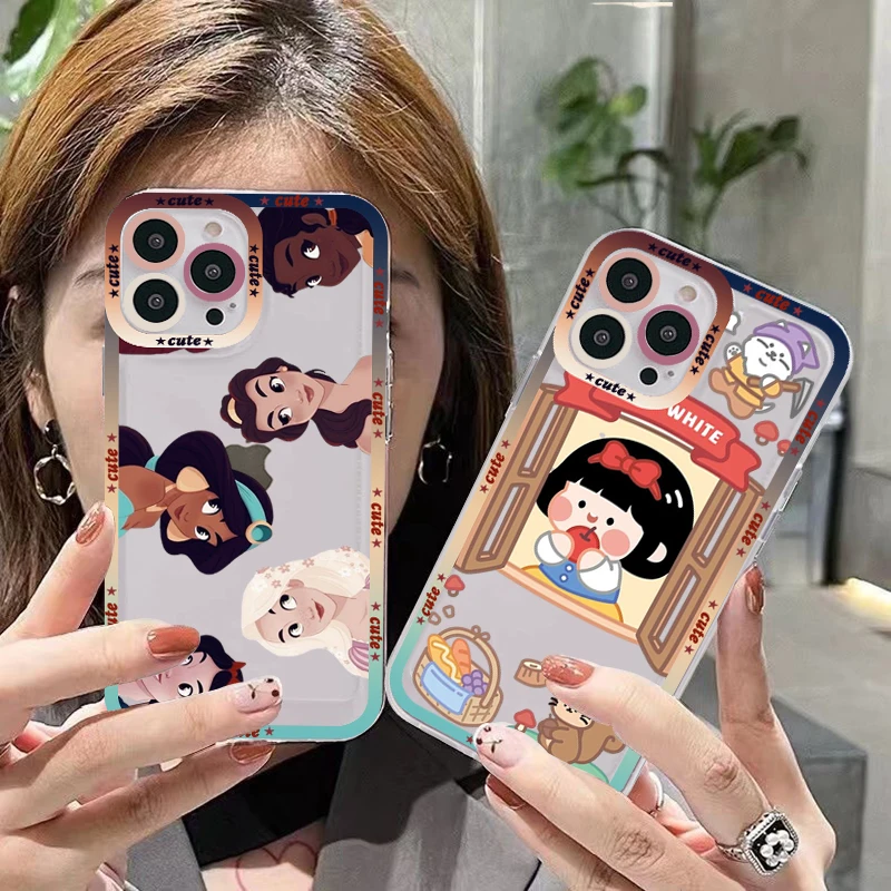 

Disney Cartoon Princess Phone Case for iPhone 11 12 13 Mini Pro Max 14 Pro Max Case shell