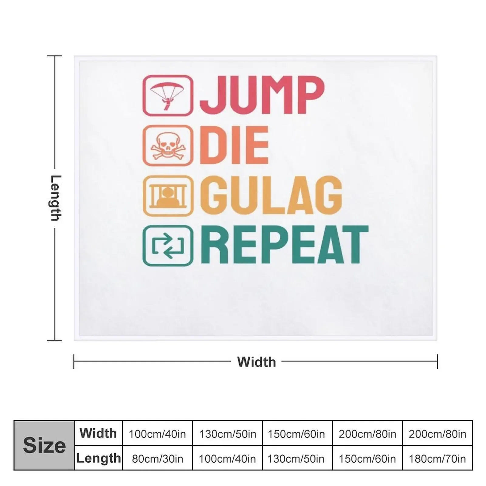 Персонализированное плюшевое одеяло Jumps Die Gulag