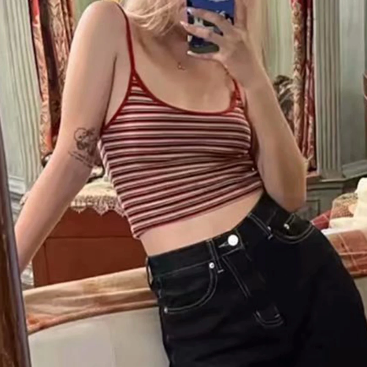 

Пиратское любопытство, винтажный хлопковый укороченный топ в полоску, Женский Повседневный Топ без рукавов с круглым вырезом, Милый хлопко...