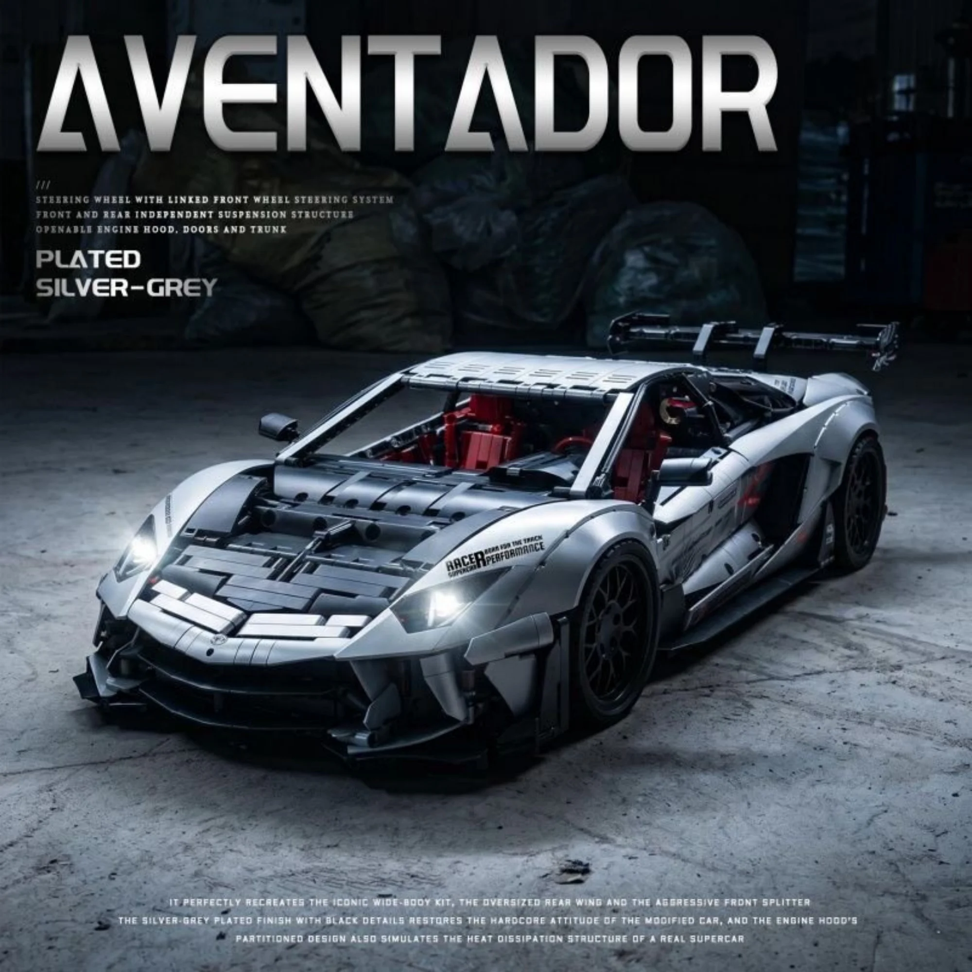 Фото 4999 деталей, 1:8, технический спортивный гоночный автомобиль, строительные блоки, крупномасштабная модель транспортного средства, коллекционный набор для сборки, подарок для взрослых. №1