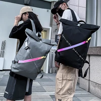 large capacity mens backpack fashion reflection school backpack boys trend brand designer bags for men quality oxford bookbag