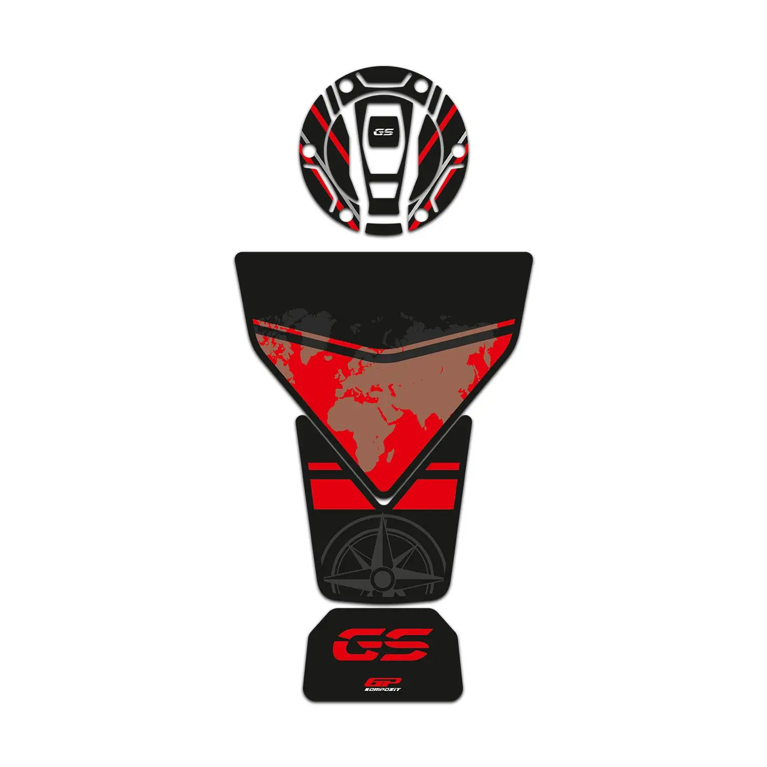 

GP композитный для F 850 GS 2022 совместимый коврик для резервуара красный